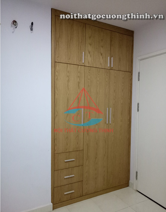 Tủ quần áo âm tường đẹp gỗ công nghiệp