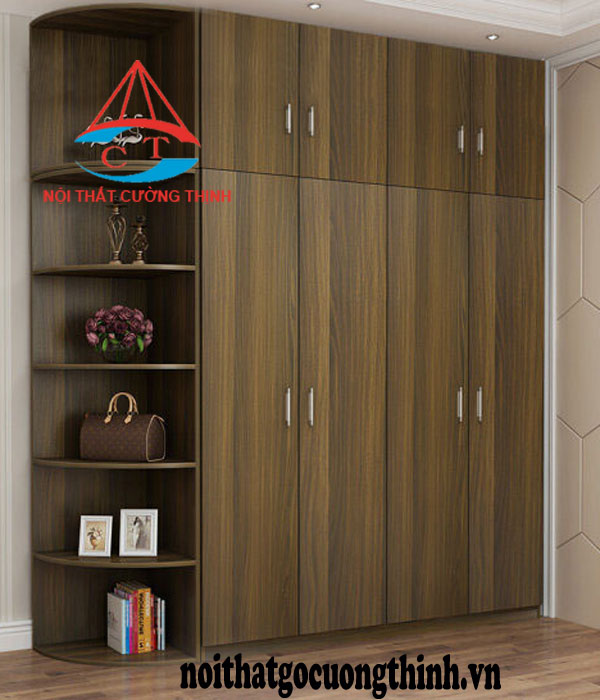Tủ quần áo 4 cánh bằng gỗ công nghiệp