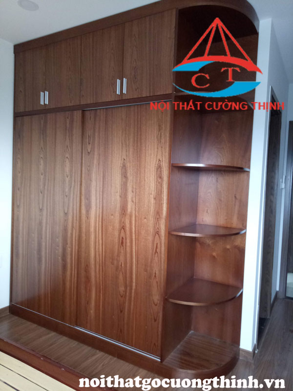 Tủ quần áo cửa lùa bằng gỗ đẹp