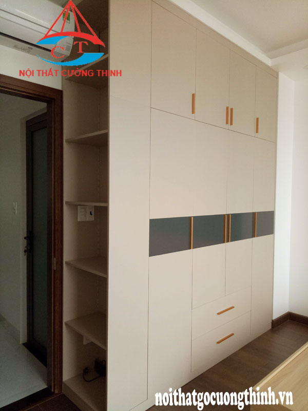 Tủ quần áo bằng gỗ Mdf hiện đại