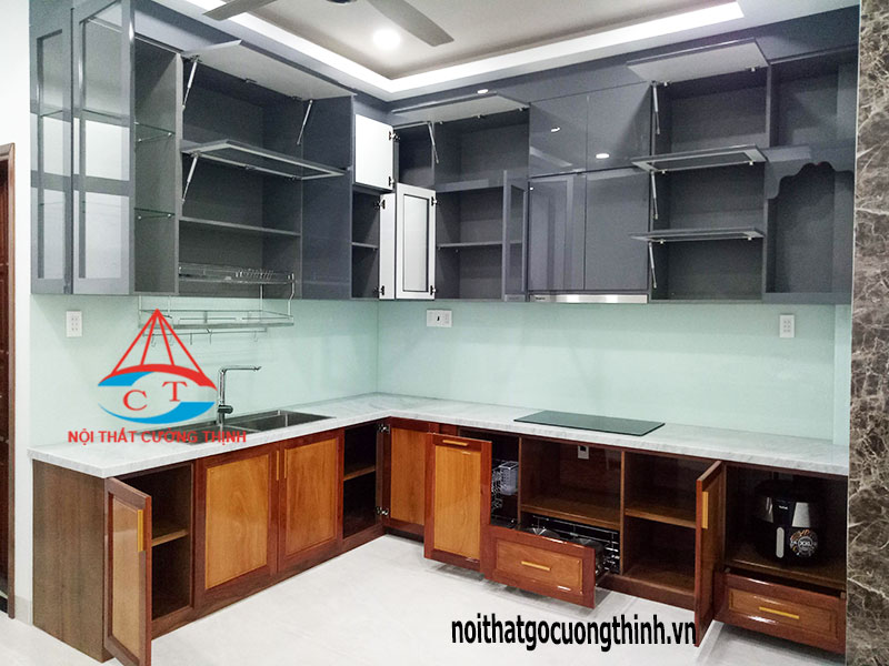Tủ bếp treo tường gỗ Acrylic