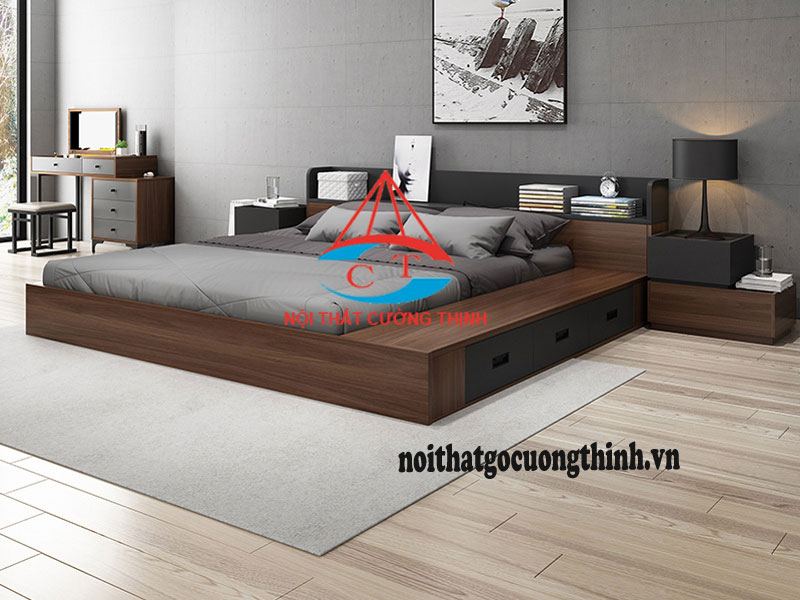 giường hộc kéo bằng gỗ công nghiệp tại Dĩ An Bình Dương