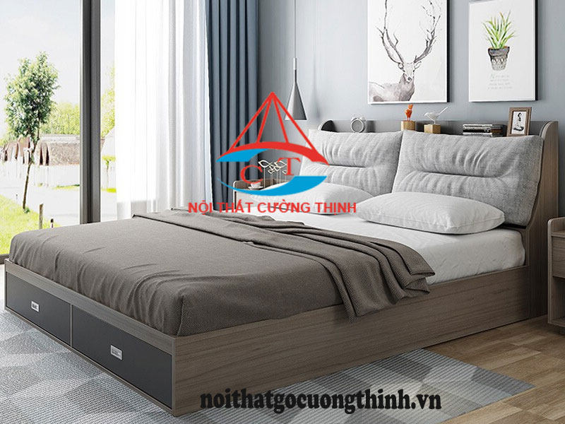 Giường ngủ có ngăn kéo ở đuôi giường đẹp quận Bình Thanh