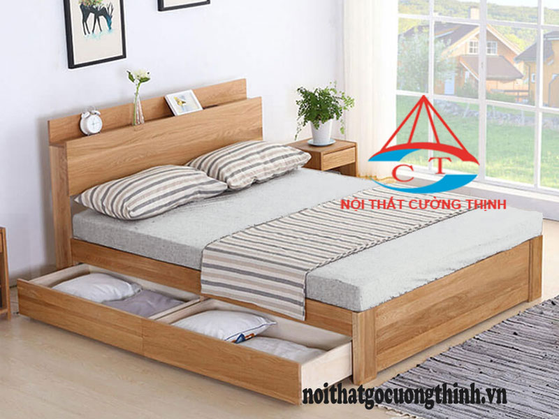 Mẫu giường ngủ đẹp hiện đại có ngăn kéo tại Dĩ An