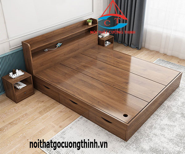 Giường hộp gỗ công nghiệp thông minh