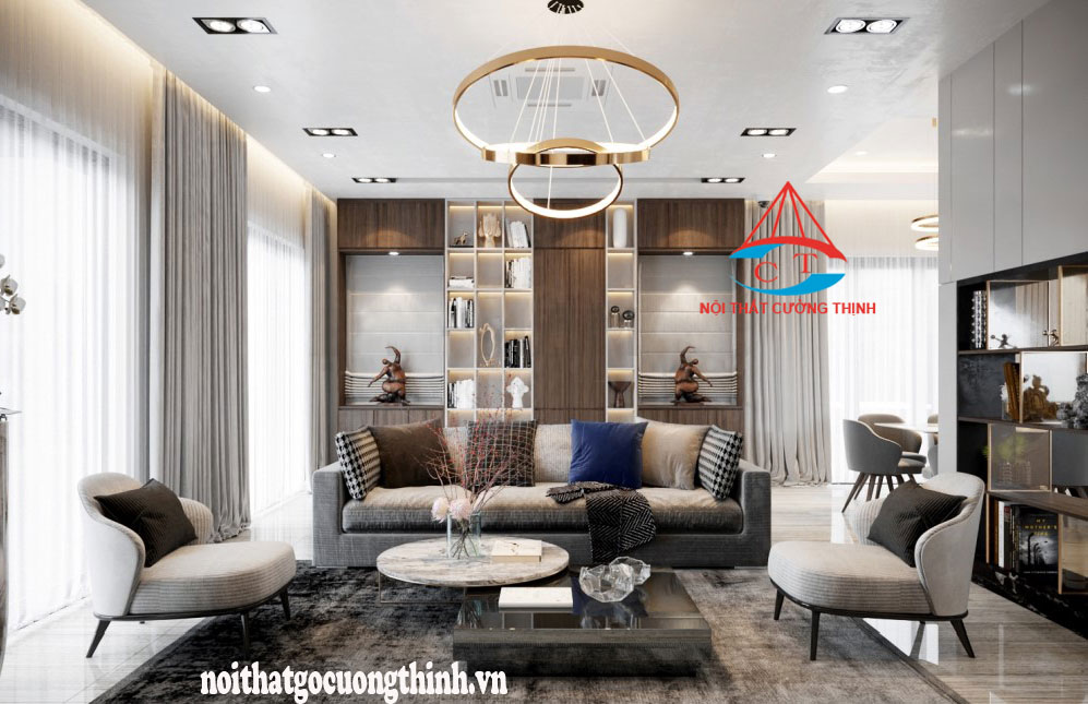 Thiết kế nội thất phòng khách hiện đại đẹp nhà phố xu hướng năm 2021