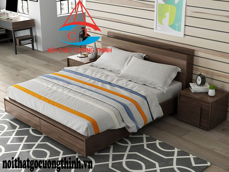 giường gỗ MDF hiện đại tại Dĩ An Bình Dương