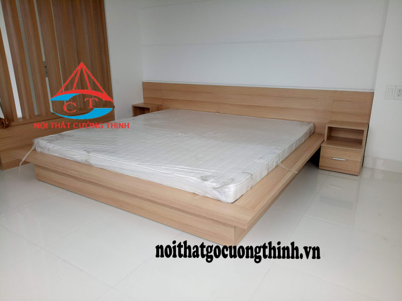 Mẫu giường gỗ 1m8 kiểu Nhật đẹp