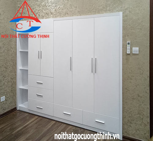 Mẫu tủ quần áo hiện đại 2m5 cho phòng ngủ thêm sang trọng