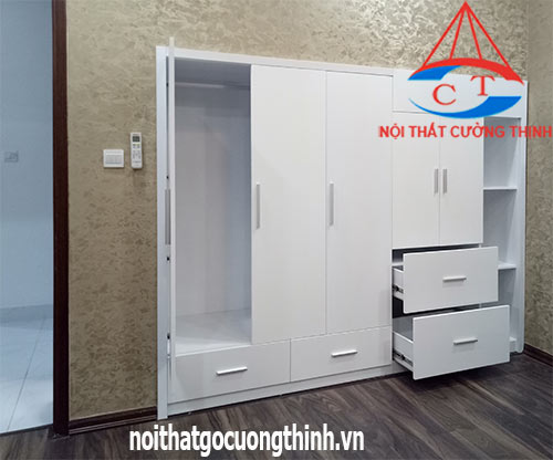 Tủ gỗ quần áo đóng tại Xưởng mộc Quận Thủ Đức đẹp