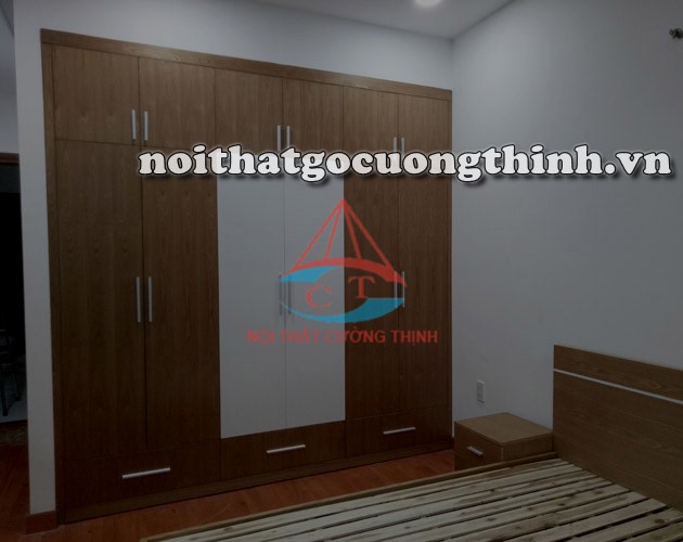 Tủ quần áo gỗ công nghiệp dạng âm tường giá rẻ bền đẹp đa năng