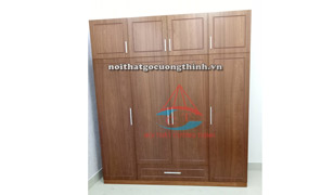 TỦ QUẦN ÁO MDF VÂN GỖ XOAN ĐÀO 