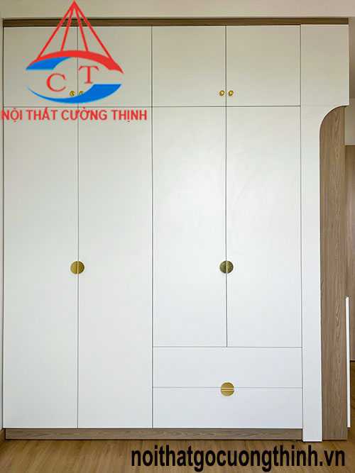 Mẫu tủ quần áo phòng ngủ đơn giản gỗ MDF kiểu đẹp