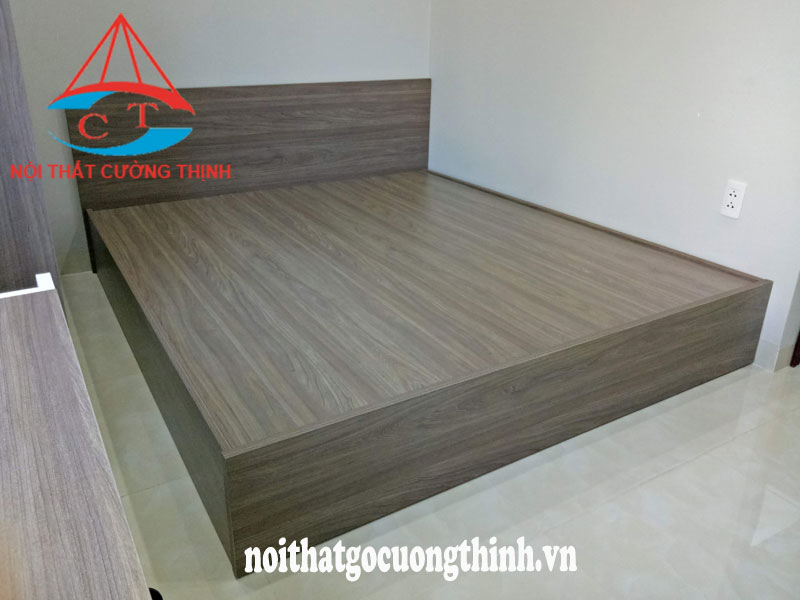 Giường ngủ 1m8 gỗ công nghiệp đẹp lắp đặt tại Quận 9 TPHCM