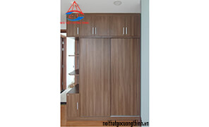 TỦ QUẦN ÁO CỬA LÙA 2 CÁNH GỖ MDF MELAMINE