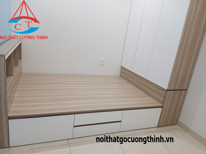 Tủ quần áo kết hợp giường ngủ hiện đại gỗ công nghiệp HDF